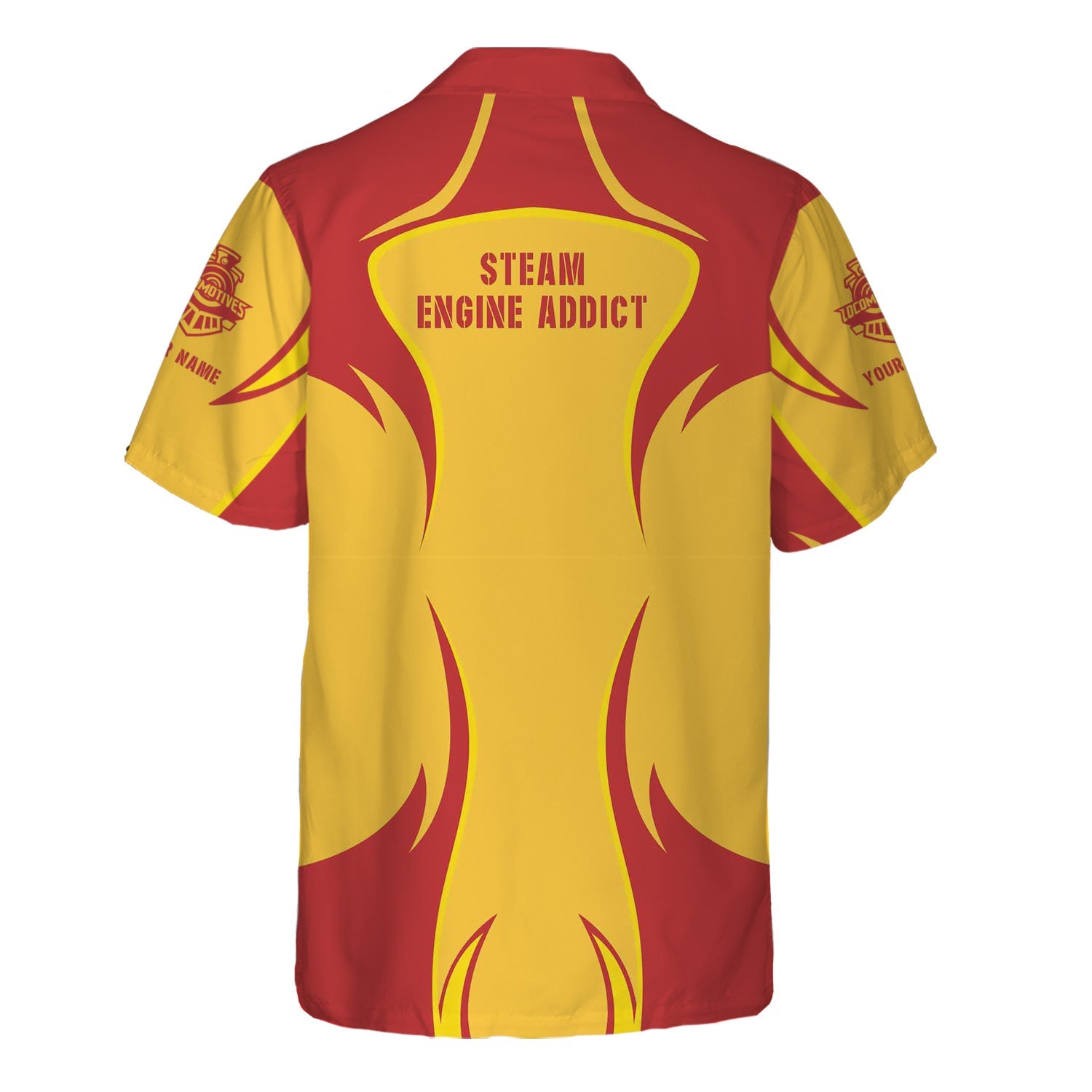 Railspirit Personalized Louisville and Nashville Railroad Hawaiian Shirt Distinctive Flame Style L&N Shirt For Steam Engine Addict