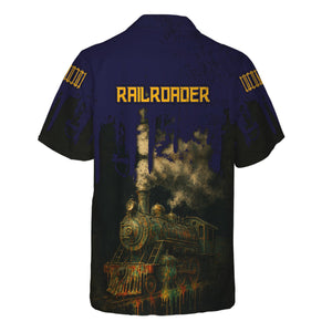 Railspirit Personalized Chesapeake and Ohio Railway Hawaiian Shirt Vintage Train Art Style C&O Shirt For Locomotive Fans