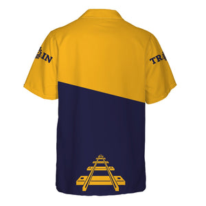 Railspirit Personalized Chesapeake and Ohio Railway Hawaiian Shirt One Track Mind Unisex Train Shirt Gift Idea For Train Lover