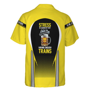 Railspirit  Personalized  Clinchfield Railroad Hawaiian Shirt  Stress Is Caused By Not Having Enough Trains  Shirt All Over Print