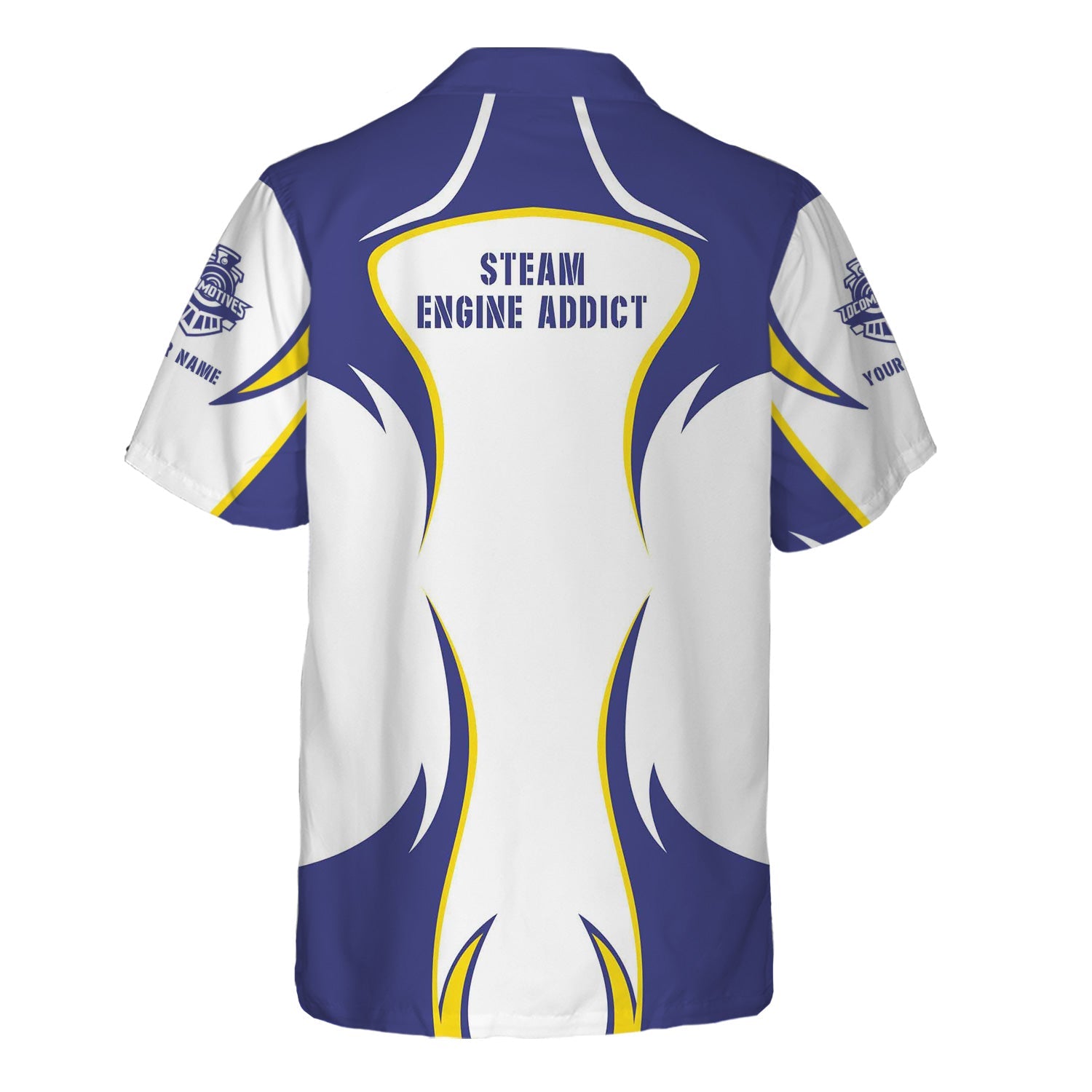 Railspirit Personalized New York, Chicago and St. Louis Railroad Hawaiian Shirt Flame Style Nickel Plate Road Shirt For Steam Engine Addict