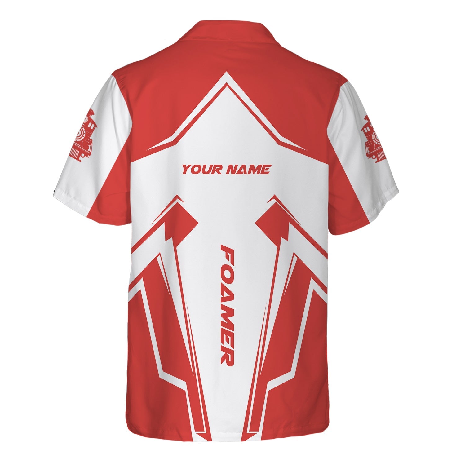 Railspirit Personalized Chicago, Rock Island and Pacific Railroad Hawaiian Shirt Railway Trainspotter Style Rock Island Railroad Shirt