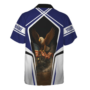 Railspirit Personalized B&O Great States Railroad Hawaiian Shirt American Eagle Vintage Train Shirt