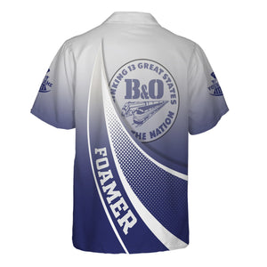 Railspirit Personalized B&O Great States Railroad Hawaiian Shirt Railway-Themed Style Shirt Gift Idea For Trainspotter
