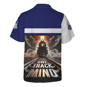 Railspirit Personalized B&O Great States Railroad Hawaiian Shirt One Track Mind Train Printed Shirt