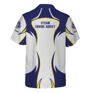 Railspirit Personalized B&O Great States Railroad Hawaiian Shirt Distinctive Flame Style Shirt For Steam Engine Addict