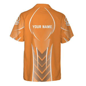 Railspirit Personalized BNSF Railway Hawaiian Shirt Striking Line Style Train Shirt For Locomotive Lovers