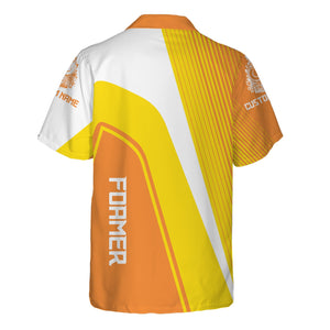 Railspirit Personalized BNSF Railway Hawaiian Shirt Vibrant Striking Style Shirt For Rail Enthusiasts