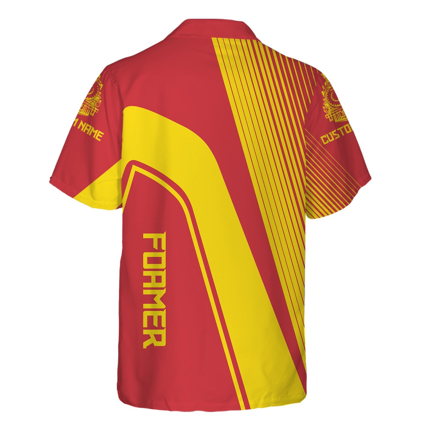 Railspirit Personalized Pacific Electric Railroad Hawaiian Shirt Vibrant Striking Style Shirt For Rail Enthusiasts