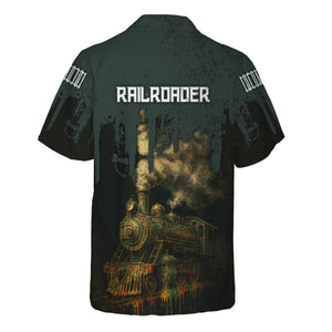 Railspirit Personalized Youngstown & Southern Railroad Hawaiian Shirt Vintage Train Art Style Shirt For Locomotive Fans