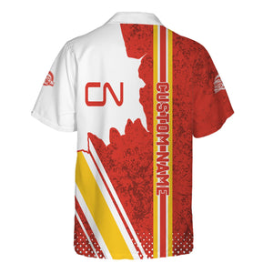 Railspirit Personalized Canadian National Railroad Hawaiian Shirt All Over Printed Unisex Shirt