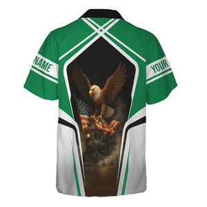 Railspirit Personalized Pittsburgh And Lake Erie Railroad Hawaiian Shirt American Eagle Vintage Train Shirt