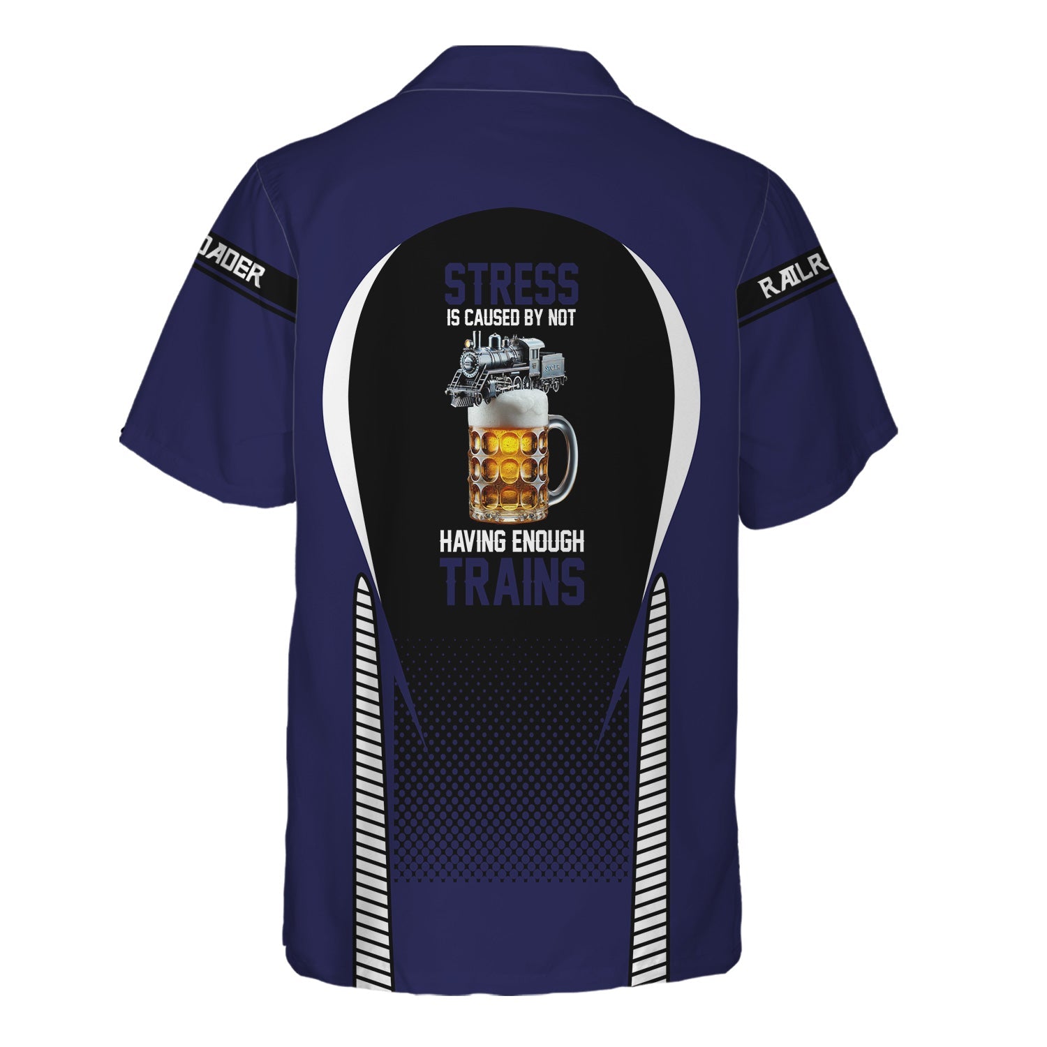 Railspirit Personalized CSX Transportation Railroad Hawaiian Shirt Stress Is Caused By Not Having Enough Trains Shirt All Over Print