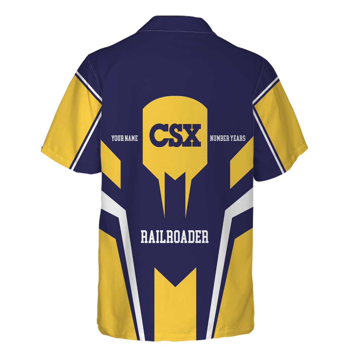 Railspirit Personalized CSX Transportation Railroad Hawaiian Shirt Custom Year Railroader Shirt Gift Idea For Train Lover