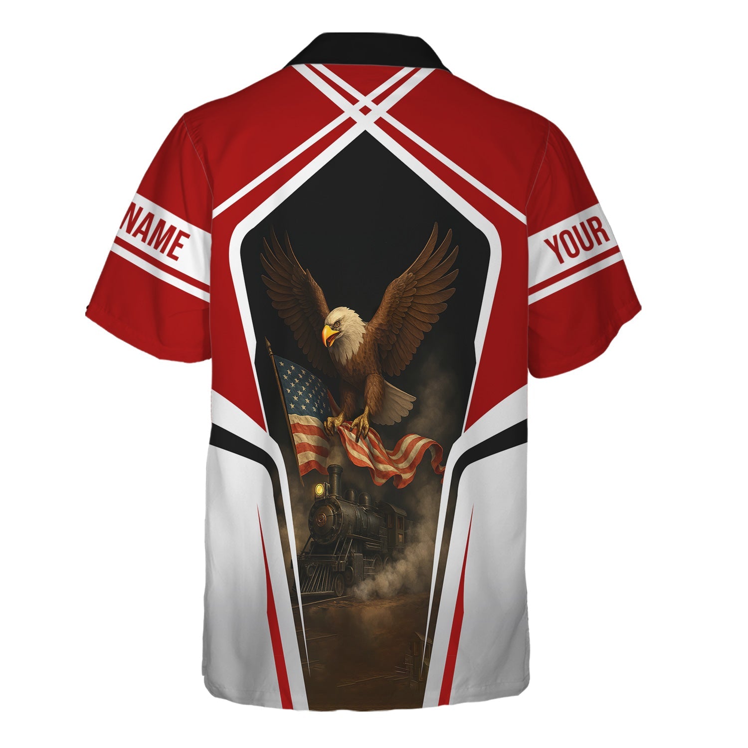 Railspirit Personalized Monon Railroad Hawaiian Shirt American Eagle Vintage Train Shirt