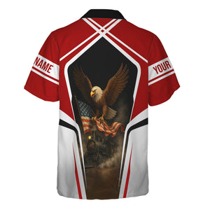 Railspirit Personalized Monon Railroad Hawaiian Shirt American Eagle Vintage Train Shirt