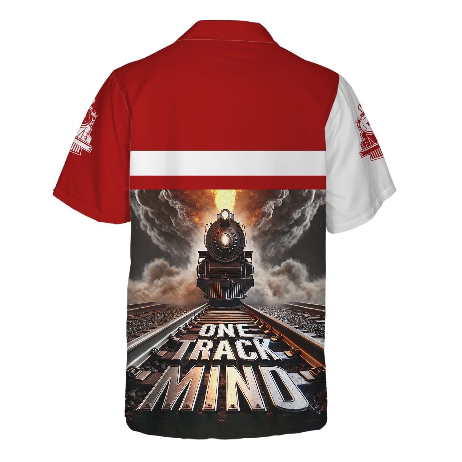 Railspirit Personalized Monon Railroad Hawaiian Shirt One Track Mind Train Printed Shirt