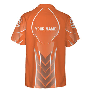 Railspirit Personalized Wheeling And Lake Erie Railroad Hawaiian Shirt Striking Line Style Train Shirt For Locomotive Lovers