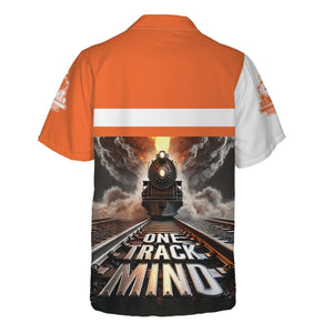 Railspirit Personalized Wheeling And Lake Erie Railroad Hawaiian Shirt One Track Mind Train Printed Shirt