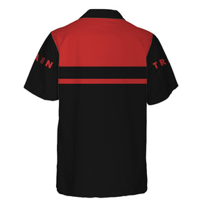 Railspirit Personalized Bangor And Aroostook Railroad Hawaiian Shirt Train Ticket American Locomotive Printed Train