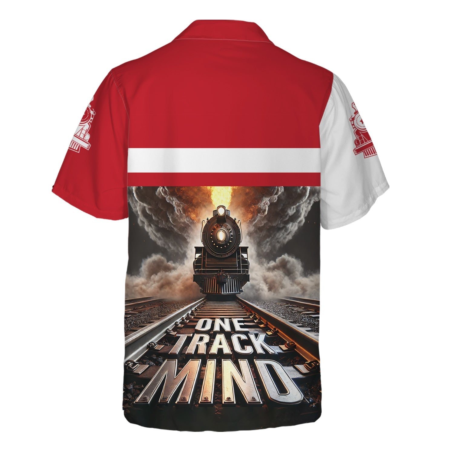 Railspirit Personalized Green Bay & Western Railroad Hawaiian Shirt One Track Mind Train Printed Shirt