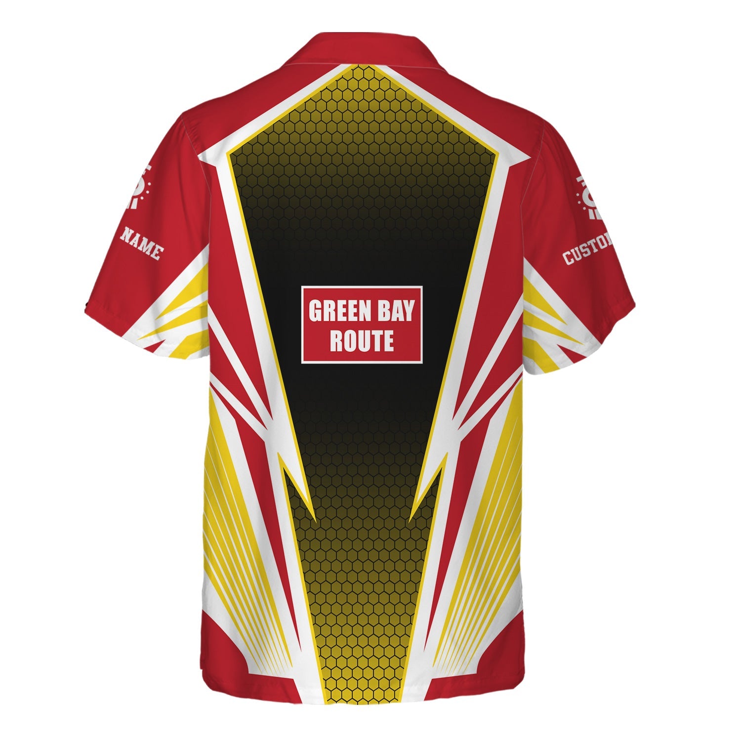 Railspirit Personalized Green Bay & Western Railroad Hawaiian Shirt Lightning Graphic Style Shirt Gift Idea For Train Lover