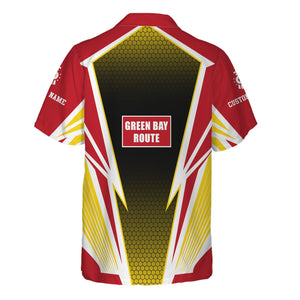 Railspirit Personalized Green Bay & Western Railroad Hawaiian Shirt Lightning Graphic Style Shirt Gift Idea For Train Lover