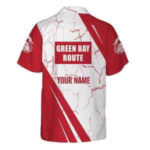 Railspirit Personalized Green Bay & Western Railroad Hawaiian Shirt Crackle Texture Style Shirt For Trackhead