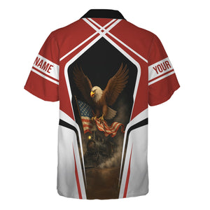 Railspirit Personalized New Hope Railroad Hawaiian Shirt American Eagle Vintage Train Shirt