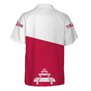 Railspirit Personalized Canadian Pacific Railroad Hawaiian Shirt One Track Mind Unisex Train Shirt Gift Idea For Train Lover