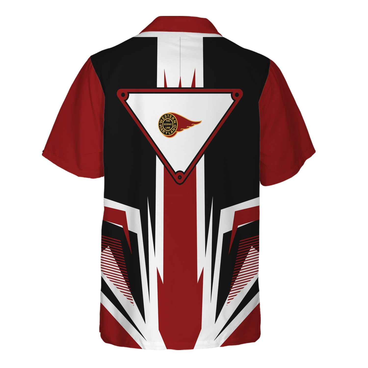 Railspirit Western Maryland Railway Hawaiian Shirt Bold Graphic Style All Over Printed Shirt