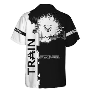 Railspirit Personalized Norfolk Southern Railway Hawaiian Shirt Engine Heartbeat and Track Love Style Shirt Gift Idea For Train Lovers