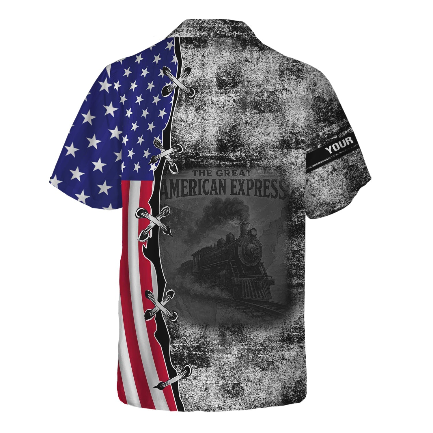 Railspirit Personalized Norfolk Southern Railway Hawaiian Shirt Retro American Express Train With USA Flag Shirt