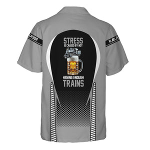 Railspirit Personalized Norfolk Southern Railway Hawaiian Shirt Stress Is Caused By Not Having Enough Trains Shirt All Over Print