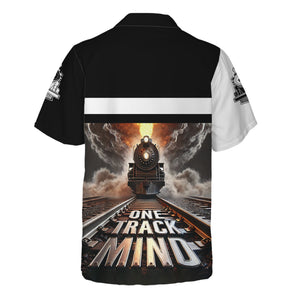 Railspirit Personalized Norfolk Southern Railway Hawaiian Shirt One Track Mind Train Printed Shirt