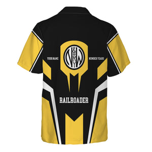 Railspirit Personalized Norfolk and Western Railway Hawaiian Shirt Custom Year Railroader N&W Shirt Gift Idea For Train Lover