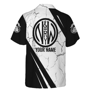 Railspirit Personalized Norfolk and Western Railway Hawaiian Shirt Crackle Texture Style N&W Shirt For Trackhead
