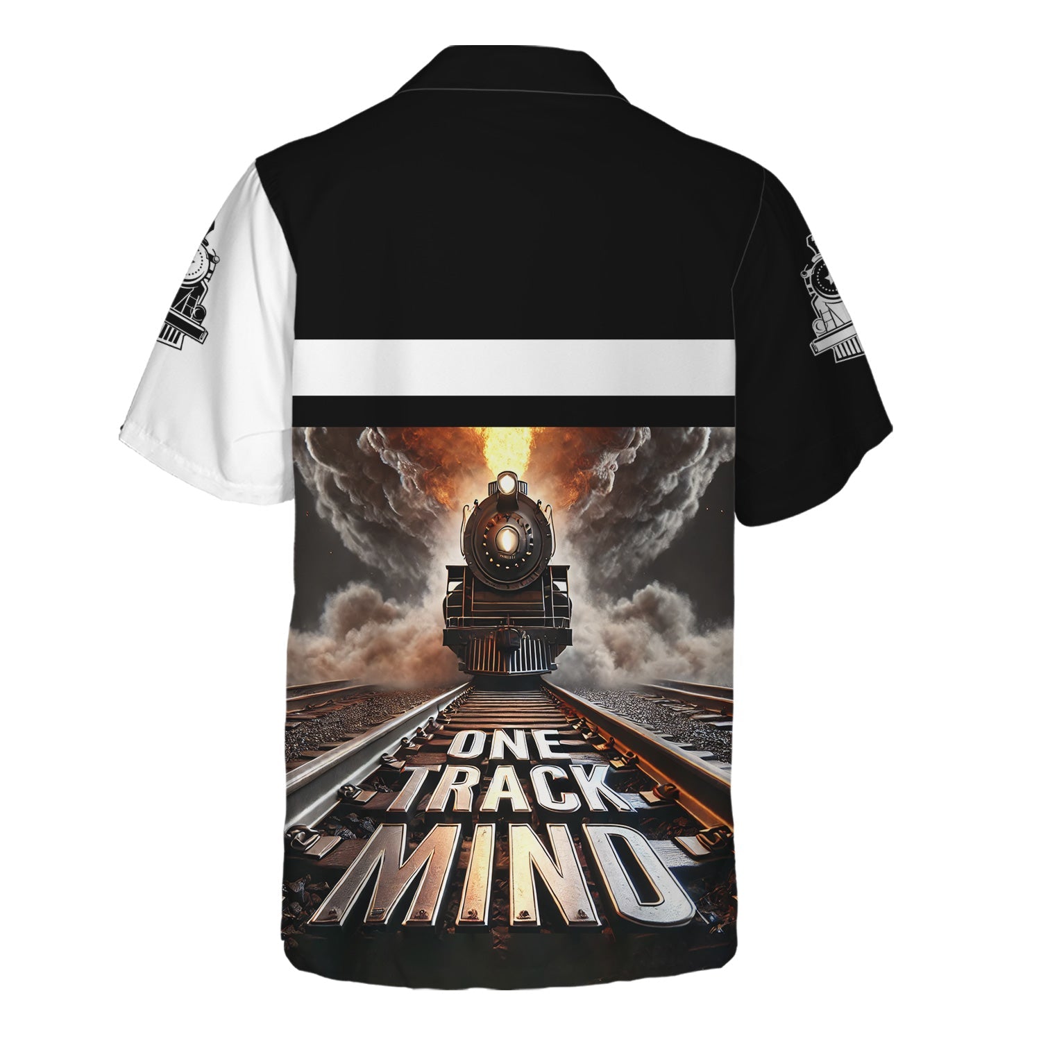 Railspirit Personalized Norfolk and Western Railway Hawaiian Shirt One Track Mind N&W Train Printed Shirt