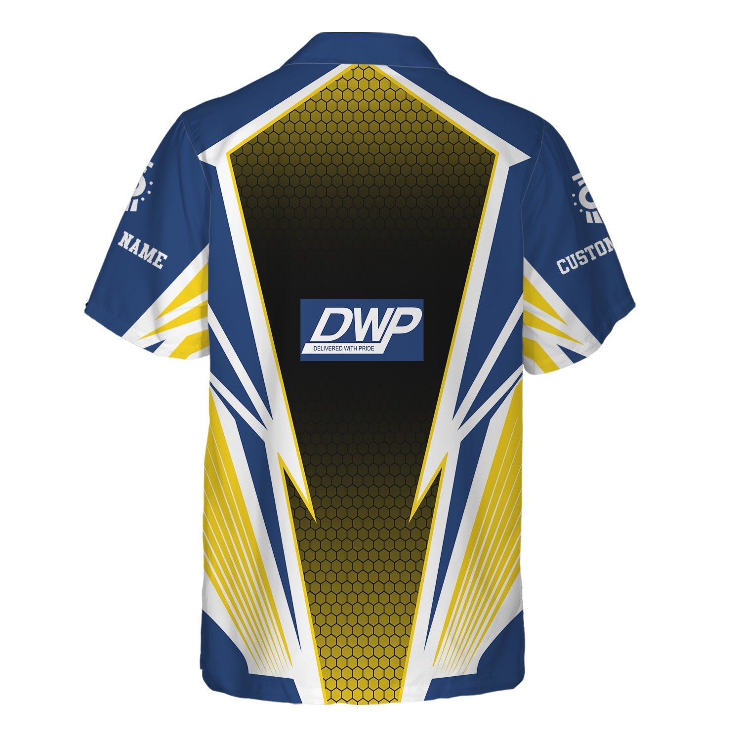 Railspirit Personalized Duluth, Winnipeg and Pacific Railway Hawaiian Shirt Lightning Graphic Style Shirt Gift Idea For Train Lover