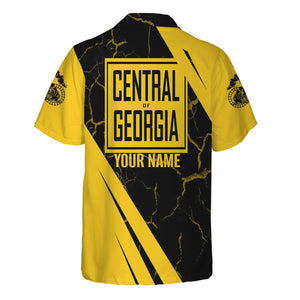 Railspirit Personalized Central of Georgia Railway Hawaiian Shirt Crackle Texture Style Shirt For Trackhead