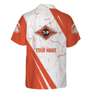 Railspirit Personalized Texas and Pacific Railway Hawaiian Shirt Crackle Texture Style Shirt For Trackhead