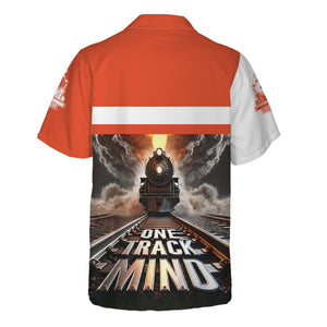 Railspirit Personalized Texas and Pacific Railway Hawaiian Shirt One Track Mind Train Printed Shirt