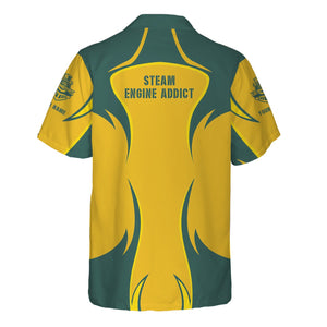 Railspirit Personalized Southern Railway U.S Hawaiian Shirt Distinctive Flame Style SOU Shirt For Steam Engine Addict