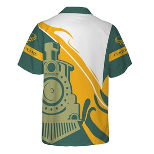 Railspirit Personalized Southern Railway U.S Hawaiian Shirt Flame-Inspired Style SOU Shirt Gift Idea For Train Lovers