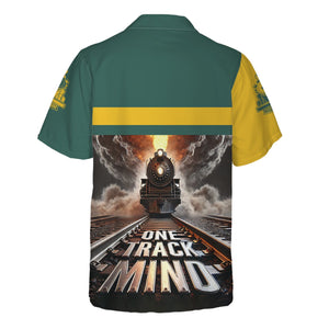 Railspirit Personalized Southern Railway U.S Hawaiian Shirt One Track Mind SOU Train Printed Shirt