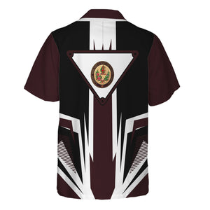 Railspirit London, Midland and Scottish Railway Hawaiian Shirt Bold Graphic Style All Over Printed Shirt