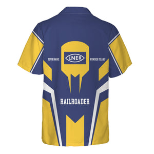 Railspirit Personalized London and North Eastern Railway Hawaiian Shirt Custom Year Railroader Shirt Gift Idea For Train Lover