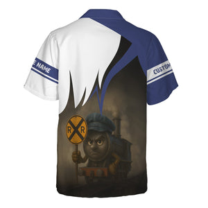 Railspirit Personalized London and North Eastern Railway Hawaiian Shirt Angry Train Hawaiian Shirt Gift Idea For Train Lover