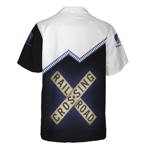 Railspirit Personalized London and North Eastern Railway Hawaiian Shirt Railroad Crossing Printed Train Track Shirt