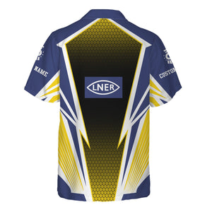 Railspirit Personalized London and North Eastern Railway Hawaiian Shirt Lightning Graphic Style Shirt Gift Idea For Train Lover